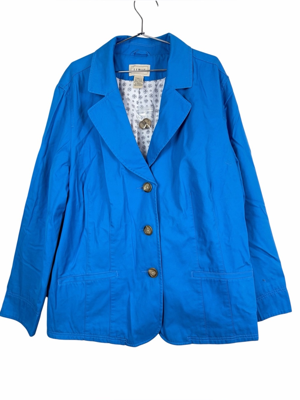 L.L. Bean Women's Bright Blue Casual Blazer Jacket